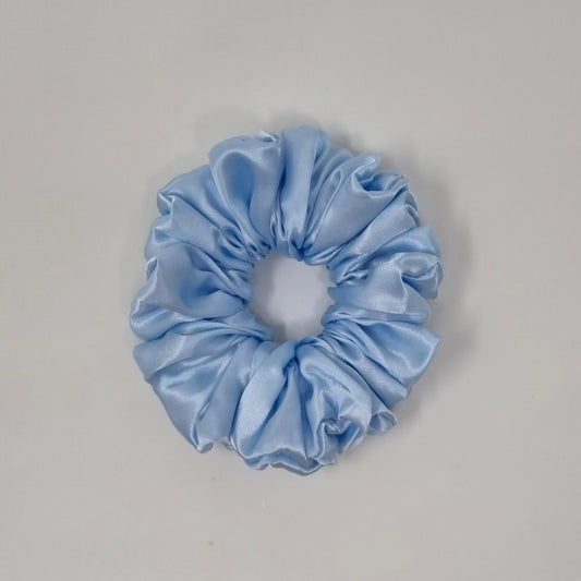 Silky Satin Scrunchie Sky Blue