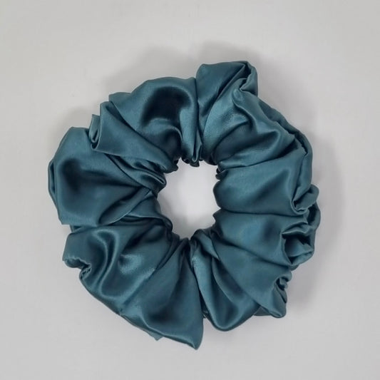 Satin Green Scrunchie