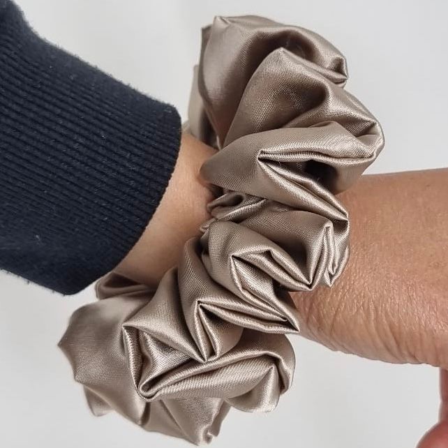 Satin Champagne Scrunchie