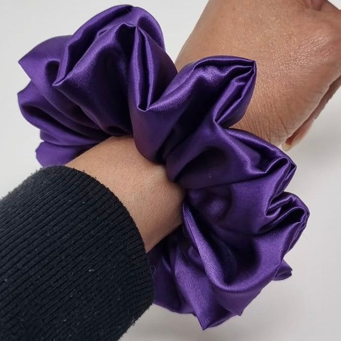 Satin Purple Scrunchie